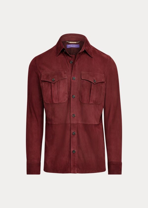 Ralph Lauren Suede Overshirt Herre Danmark (GANRP2149)